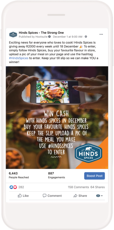 Gallant Marketing Group - Hinds Spices - Facebook Campaign - Example 1